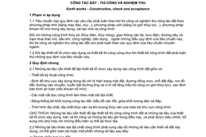 Tiêu chuẩn quốc gia TCVN 4447:2012 về Công tác đất - Thi công và nghiệm thu