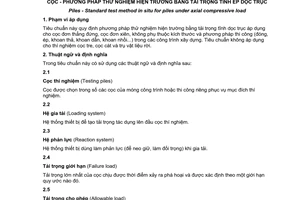 Tiêu chuẩn quốc gia TCVN 9393:2012 về Cọc - Phương pháp thử nghiệm hiện trường bằng tải trọng tĩnh ép dọc trục