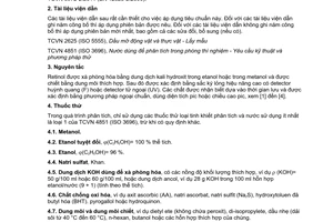 Tiêu chuẩn quốc gia TCVN 8972-1:2011 (EN 12823-1 : 2000) về Thực phẩm - Xác định vitamin A bằng sắc ký lỏng hiệu năng cao – Phần 1: Xác định 13-cis-retinol và tất cả các đồng phân trans-retinol