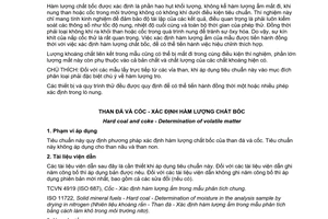 Tiêu chuẩn Việt Nam TCVN 174:2011 (ISO 562:2010) về Than đá và cốc - Xác định hàm lượng chất bốc