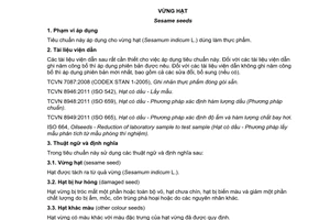 Tiêu chuẩn quốc gia TCVN 8798:2011 về Vừng hạt