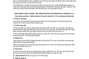 Tiêu chuẩn quốc gia TCVN 8799:2011 về Sản phẩm từ đậu tương – Xác định protein tan trong kali hydroxit 0,2%