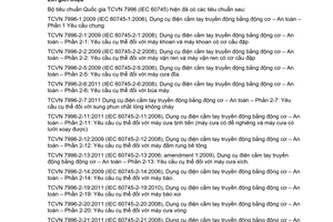 Tiêu chuẩn quốc gia TCVN 7996-2-21:2011 (IEC 60745-2-21:2008) về dụng cụ điện cầm tay truyền động bằng động cơ – an toàn – phần 2-21: yêu cầu cụ thể đối với máy thông ống thoát nước