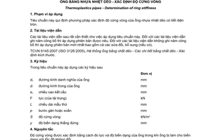 Tiêu chuẩn quốc gia TCVN 8850:2011 (ISO 9969:2007) về Ống bằng nhựa nhiệt dẻo - Xác định độ cứng vòng