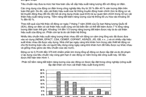 Tiêu chuẩn quốc gia TCVN 6627-30:2011 (IEC 60034-30:2008) về Máy điện quay – Phần 30: Cấp hiệu suất của động cơ cảm ứng lồng sóc ba pha một tốc độ ( Mã IE)