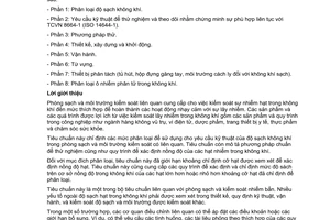 Tiêu chuẩn quốc gia TCVN 8664-1:2011 (ISO 14644-1:1999) về Phòng sạch và môi trường kiểm soát liên quan - Phần 1: Phân loại độ sạch không khí