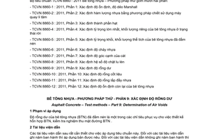 Tiêu chuẩn quốc gia TCVN 8860-9:2011 về Bê tông nhựa - Phương pháp thử - Phần 9: Xác định độ rỗng dư