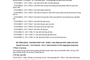 Tiêu chuẩn quốc gia TCVN 8860-7:2011 về Bê tông nhựa - Phương pháp thử - Phần 7: Xác định độ góc cạnh của cát