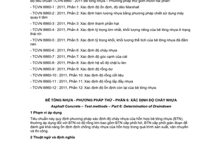 Tiêu chuẩn quốc gia TCVN 8860-6:2011 về Bê tông nhựa - Phương pháp thử - Phần 6: Xác định độ chảy nhựa