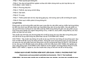 Tiêu chuẩn quốc gia TCVN 8664-3:2011 (ISO 14644-3:2005) về Phòng sạch và môi trường kiểm soát liên quan - Phần 3: Phương pháp thử