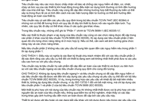 Tiêu chuẩn quốc gia TCVN 5699-2-101:2011(IEC 60335-2-101:2008) về Thiết bị điện gia dụng và thiết bị điện tương tự - An toàn – Phần 2-101: Yêu cầu cụ thể đối với thiết bị hóa hơi