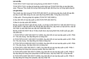 Tiêu chuẩn quốc gia TCVN 7675-17:2011 (IEC 60317-17:2010) về Quy định đối với các loại dây quấn cụ thể - Phần 17: Sợi dây đồng chữ nhật tráng men polyvinyl acetal, cấp chịu nhiệt 105