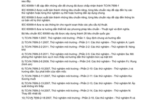 Tiêu chuẩn quốc gia TCVN 7699-2-2:2011 (IEC 60068-2-2:2007) về Thử nghiệm môi trường- Phần 2-2: Các thử nghiệm - Thử nghiệm B: Nóng khô