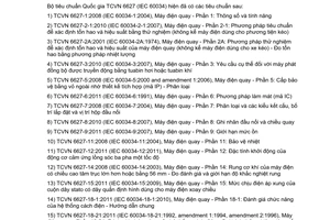 Tiêu chuẩn quốc gia TCVN 6627-9:2011 (IEC 60034-9:2007) về Máy điện quay – Phần 9: Giới hạn mức ồn