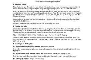 Tiêu chuẩn quốc gia TCVN 8991:2011 (ISO 11949:1995) về Thép tấm cán nguội được phủ thiếc bằng mạ điện