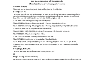 Tiêu chuẩn quốc gia TCVN 8825:2011 về Phụ gia khoáng cho bê tông đầm lăn