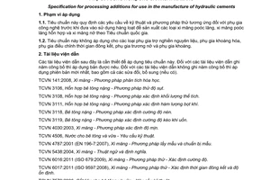 Tiêu chuẩn quốc gia TCVN 8878:2011 về Phụ gia công nghệ cho sản xuất xi măng