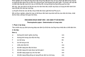 Tiêu chuẩn quốc gia TCVN 8849:2011 (ISO 9967:2007) về Ống bằng nhựa nhiệt dẻo - Xác định tỷ số độ rão