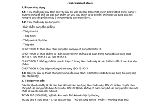 Tiêu chuẩn quốc gia TCVN 8997:2011 (ISO 4955:2005) về Thép chịu nhiệt