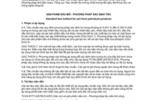 Tiêu chuẩn quốc gia TCVN 2690:2011 (ASTM D 482 - 07) về Sản phẩm dầu mỏ - Phương pháp xác định tro