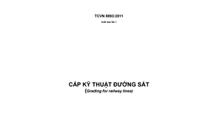 Tiêu chuẩn quốc gia TCVN 8893:2011 về Cấp kỹ thuật đường sắt