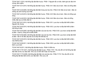 Tiêu chuẩn quốc gia TCVN 7447-6:2011 (IEC 60364-6:2006) về Hệ thống lắp đặt điện hạ áp – Phần 6: Kiểm tra xác nhận