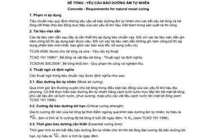 Tiêu chuẩn quốc gia TCVN 8828:2011 về Bê tông - Yêu cầu bảo dưỡng ẩm tự nhiên