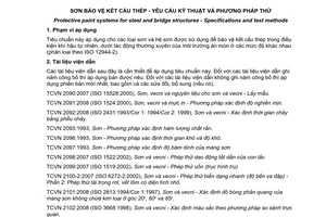 Tiêu chuẩn quốc gia TCVN 8789:2011 về sơn bảo vệ kết cấu thép - Yêu cầu kỹ thuật và phương pháp thử