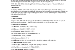 Tiêu chuẩn quốc gia TCVN 8974:2011 (EN 14148 : 2003 ) về Thực phẩm - Xác định vitamin K1 bắng sắc ký lỏng hiệu năng cao (HPLC)