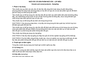 Tiêu chuẩn quốc gia TCVN 9027:2011 (ISO 24333:2009) về Ngũ cốc và sản phẩm ngũ cốc - Lấy mẫu