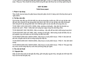 Tiêu chuẩn quốc gia TCVN 7064:2010 về Giấy vệ sinh