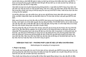 Tiêu chuẩn Việt Nam TCVN 8597:2010 về kiểm dịch thực vật - phương pháp luận về việc lấy mẫu chuyến hàng