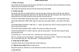 Tiêu chuẩn Việt Nam TCVN 8796:2011 về Bột sắn thực phẩm