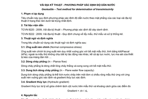 Tiêu chuẩn quốc gia TCVN 8483:2010 về Vải địa kỹ thuật – Phương pháp xác định độ dẫn nước
