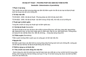 Tiêu chuẩn quốc gia TCVN 8487:2010 về Vải địa kỹ thuật - Phương pháp xác định độ thấm xuyên