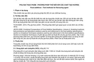 Tiêu chuẩn quốc gia TCVN 6471:2010 về Phụ gia thực phẩm - Phương pháp thử đối với các chất tạo hương