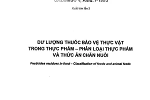 Tiêu chuẩn Việt Nam TCVN 5138:2010 (CAC/MISC 4, AMD.1-1993) về Dư lượng thuốc bảo vệ thực vật trong thực phẩm - Phân loại thực phẩm và thức ăn chăn nuôi