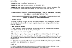 Tiêu chuẩn quốc gia TCVN 3794:2009 (ISO 3195 : 1975) về Natri hydroxit sử dụng trong công nghiệp - Lấy mẫu - Mẫu thử - Chuẩn bị dung dịch gốc dùng cho phân tích
