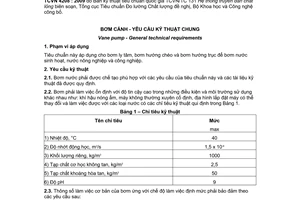 Tiêu chuẩn quốc gia TCVN 4208:2009 về Bơm cánh – Yêu cầu kỹ thuật chung