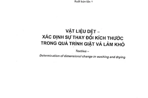 Tiêu chuẩn quốc gia TCVN 8041:2009 (ISO 5077 : 2007) về Vật liệu dệt - Xác định sự thay đổi kích thước trong quá trình giặt và làm khô