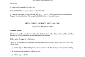 Tiêu chuẩn quốc gia TCVN 4878:2009 (ISO 3941 : 2007) về Phòng cháy và chữa cháy - Phân loại cháy