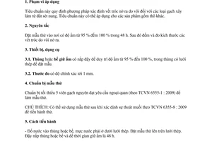 Tiêu chuẩn quốc gia TCVN 6355-7:2009 về Gạch xây - Phương pháp thử - Phần 7: Xác định vết tróc do vôi