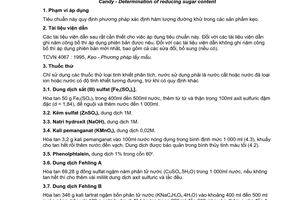 Tiêu chuẩn quốc gia TCVN 4075:2009 về Kẹo - Xác định hàm lượng đường khử