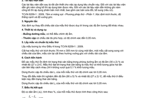 Tiêu chuẩn quốc gia TCVN 8259-4:2009 về Tấm xi măng sợi - Phương pháp thử - Phần 4: Xác định độ co dãn ẩm