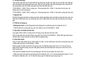 Tiêu chuẩn quốc gia TCVN 8259-8:2009 về Tấm xi măng sợi - Phương pháp thử - Phần 8: Xác định độ bền băng giá