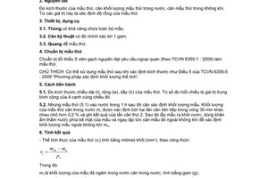 Tiêu chuẩn quốc gia TCVN 6355-6:2009 về Gạch xây - Phương pháp thử - Phần 6: Xác định độ rỗng