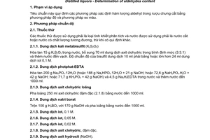 Tiêu chuẩn quốc gia TCVN 8009:2009 về Rượu chưng cất - Xác định hàm lượng aldehyt