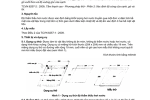 Tiêu chuẩn quốc gia TCVN 8257-8:2009 về Tấm thạch cao - Phương pháp thử - Phần 8: Xác định độ thẩm thấu hơi nước