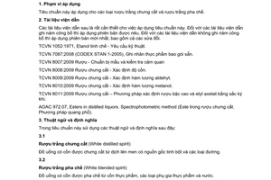 Tiêu chuẩn quốc gia TCVN 7043:2009 về Rượu trắng - Quy định kỹ thuật