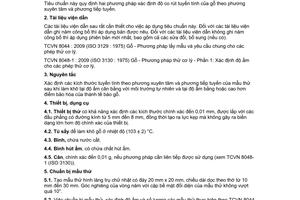 Tiêu chuẩn quốc gia TCVN 8048-13:2009 (ISO 4469:1981) về Gỗ - Phương pháp thử cơ lý - Phần 13: Xác định độ co rút theo phương xuyên tâm và phương tiếp tuyến